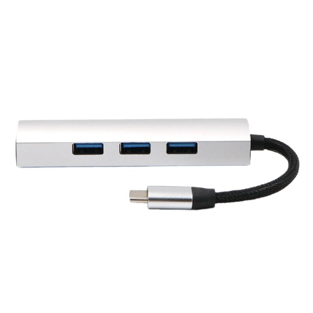 USB Type-C Male to 4 Port USB-A 3.0 Female Port Adapter Hub Converter