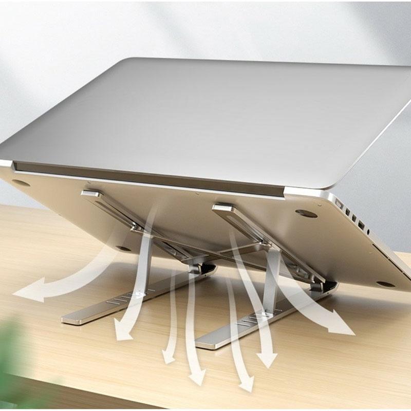 Kệ Giá Đỡ Laptop Stand Nhôm Tản Nhiệt Có Túi Vải Bảo Vệ Chống Trầy