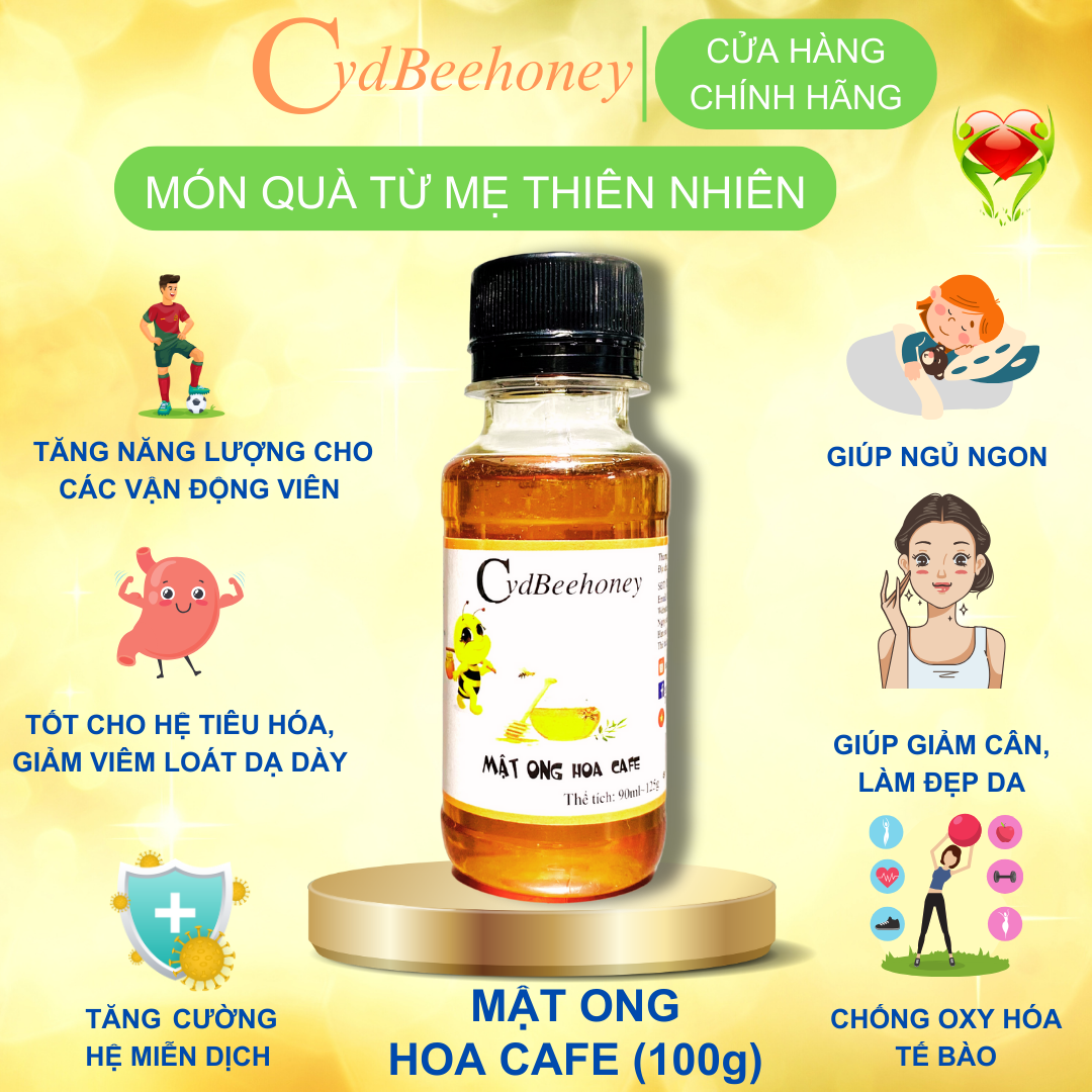 Mật Ong Nguyên Chất Hoa Cafe Cvdbeehoney Loại 90ml (125g) - Coffee Flower Honey