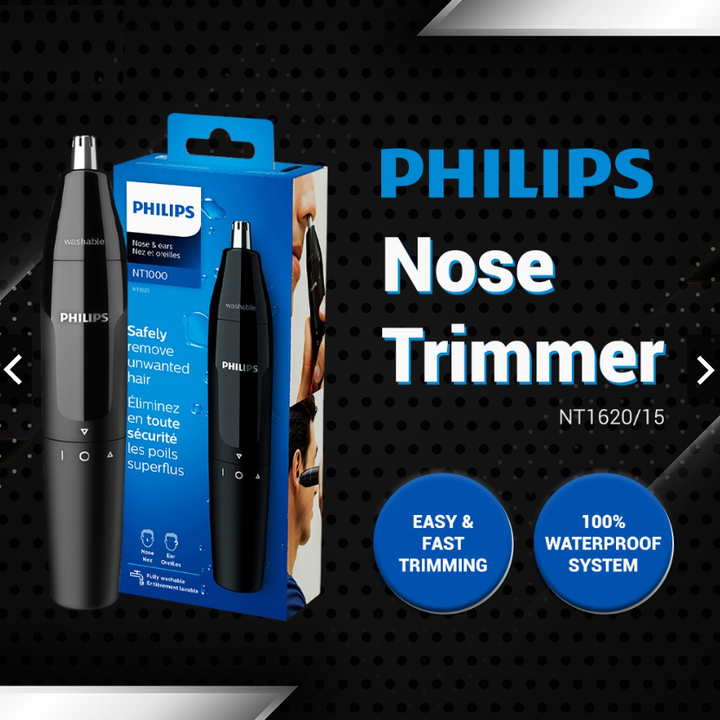 Máy tỉa lông mũi và lông tai Philips NT1620 tự động - HÀNG NHẬP KHẨU
