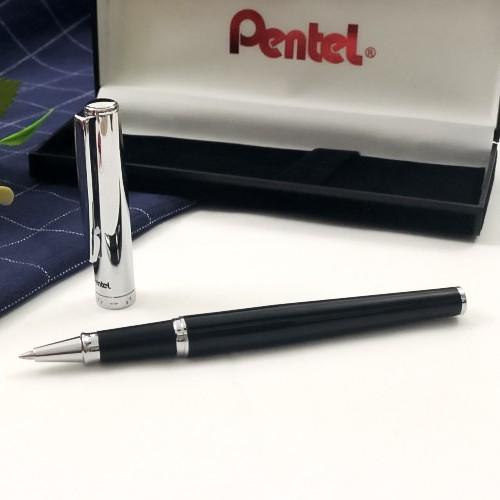 Bút Ký Cao Cấp Pentel K630 Ngòi 0.7mm Mực Xanh | Vỏ Màu Đen Kết Hợp Bảng Trang Nhã