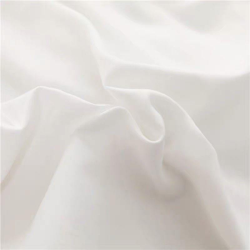 Sét 4 Món Chăn Ga Gối Cotton TC Viền Bèo Trắng Dài Pp3051