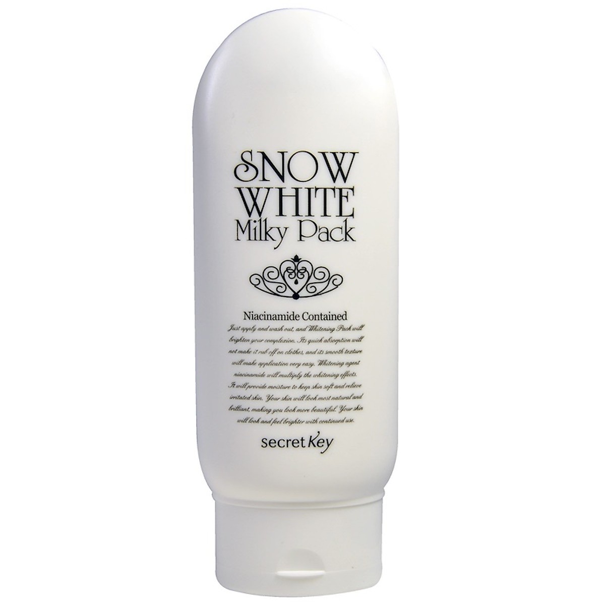 Kem tắm trắng mặt và toàn thân Secret Key Snow White Milky Pack 200g + Tặng 1 Băng Đô Tai Mèo Xinh Xắn ( Màu Ngẫu Nhiên)