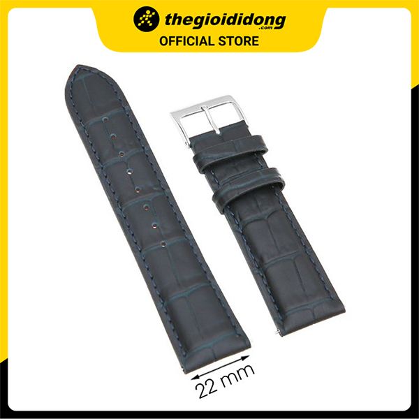 Dây da MVW cho đồng hồ 22 mm xanh dương L019-06-22