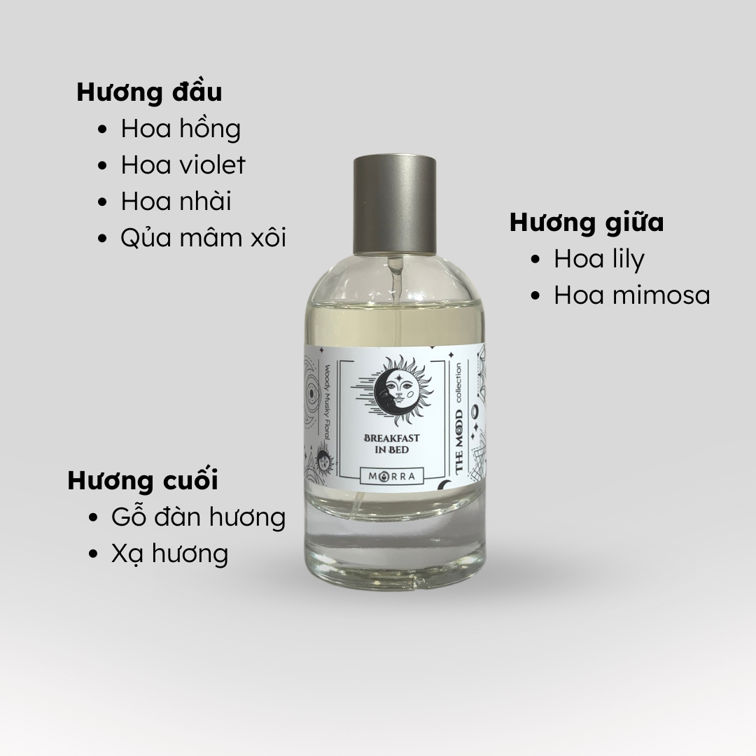Nước hoa nữ tính trẻ trung, tinh tế, thanh lịch No.21(Breakfast In Bed) Morra - dạng xịt