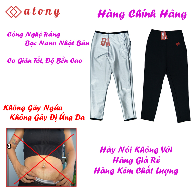 Quần Sinh Nhiệt Giảm Mỡ ATONY, Giúp Đổ Mồ Hôi, Định Hình Eo Thon Gọn, Tăng Hiệu Quả Tập Luyện