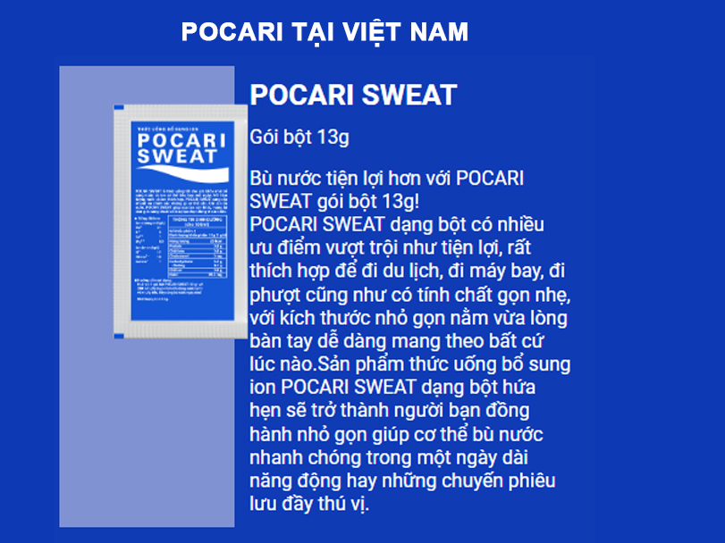 Thức uống bổ sung ion Pocari sweat dạng bột gói 13g