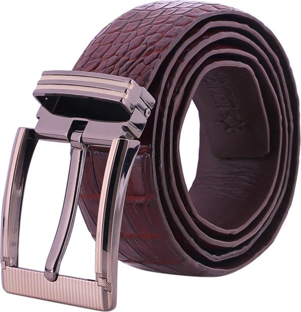 Thắt Lưng Nam Da Cá Sấu Nguyên Con Bụng Bản Lớn Đầu Kim Huy Hoàng HT4758 - Nâu Đất