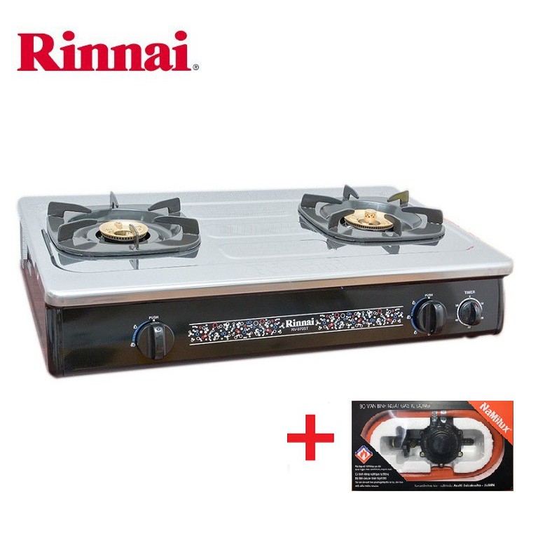 Bếp gas 7 tấc Rinnai RV-970 ST, Chén đồng có đầu hâm - Hàng chính hãng - BếpBộ Dây Van