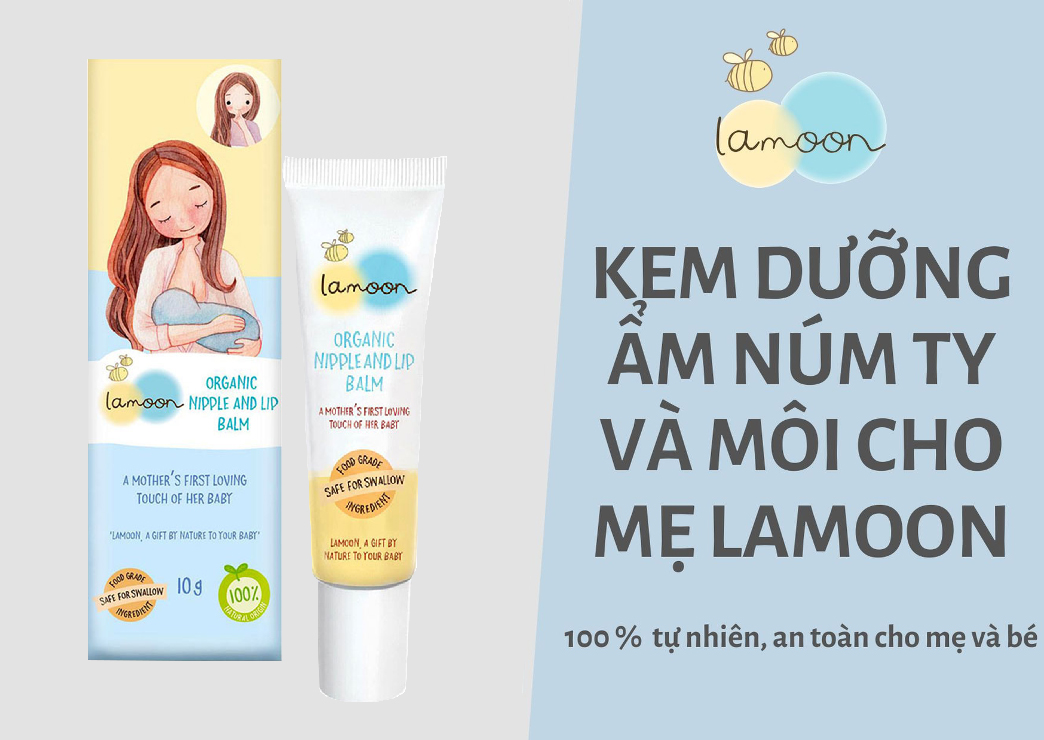 Kem dưỡng ẩm núm ti và môi cho mẹ Lamoon - 10g