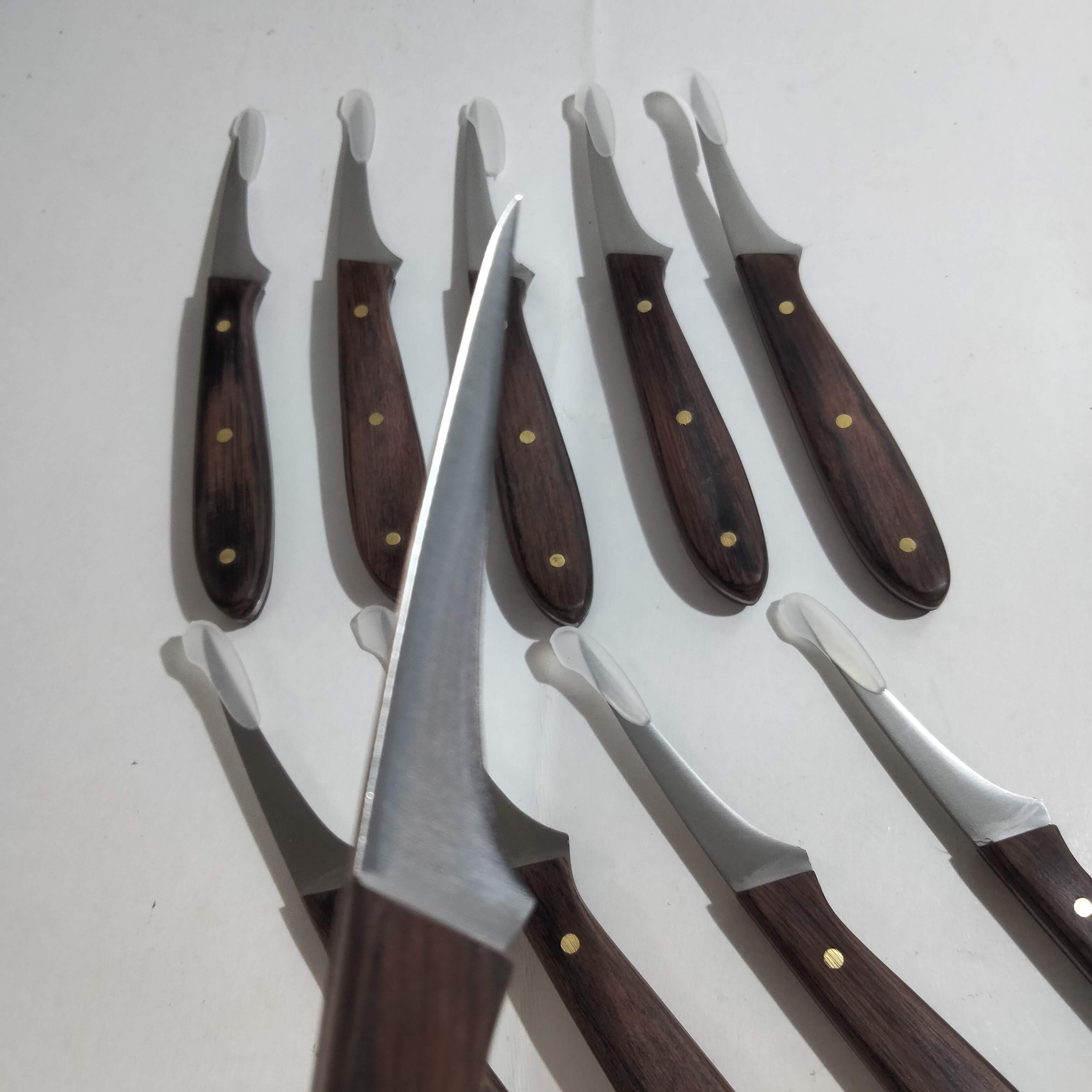 Dao Tỉa hoa Điêu Khắc ngắn Thép Không Rỉ Tỉa Rau Củ Quả Trái Cây siêu sắc cán gỗ_ Carving Knives Tools