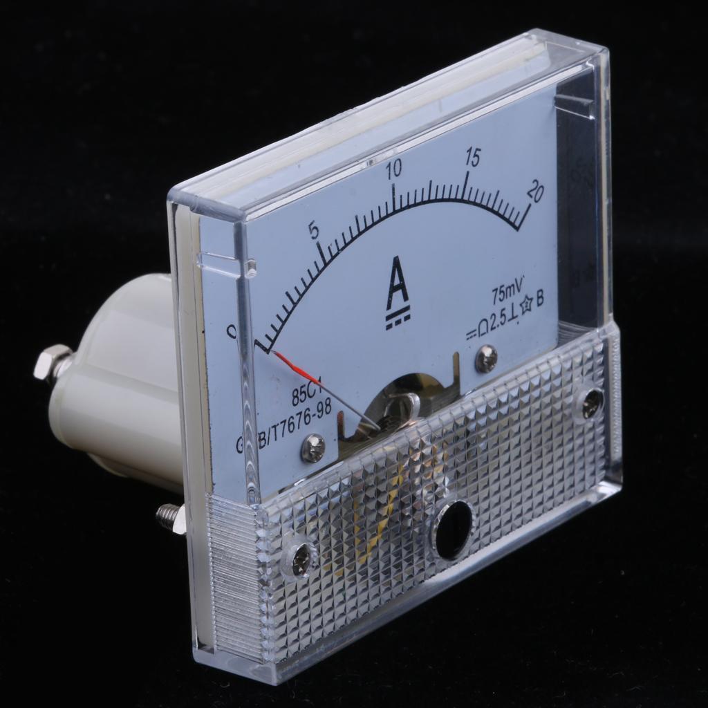 2pcs Analog Current Panel Ammeter DC 0-20A &amp; 0-30V Circuit Testing Tools