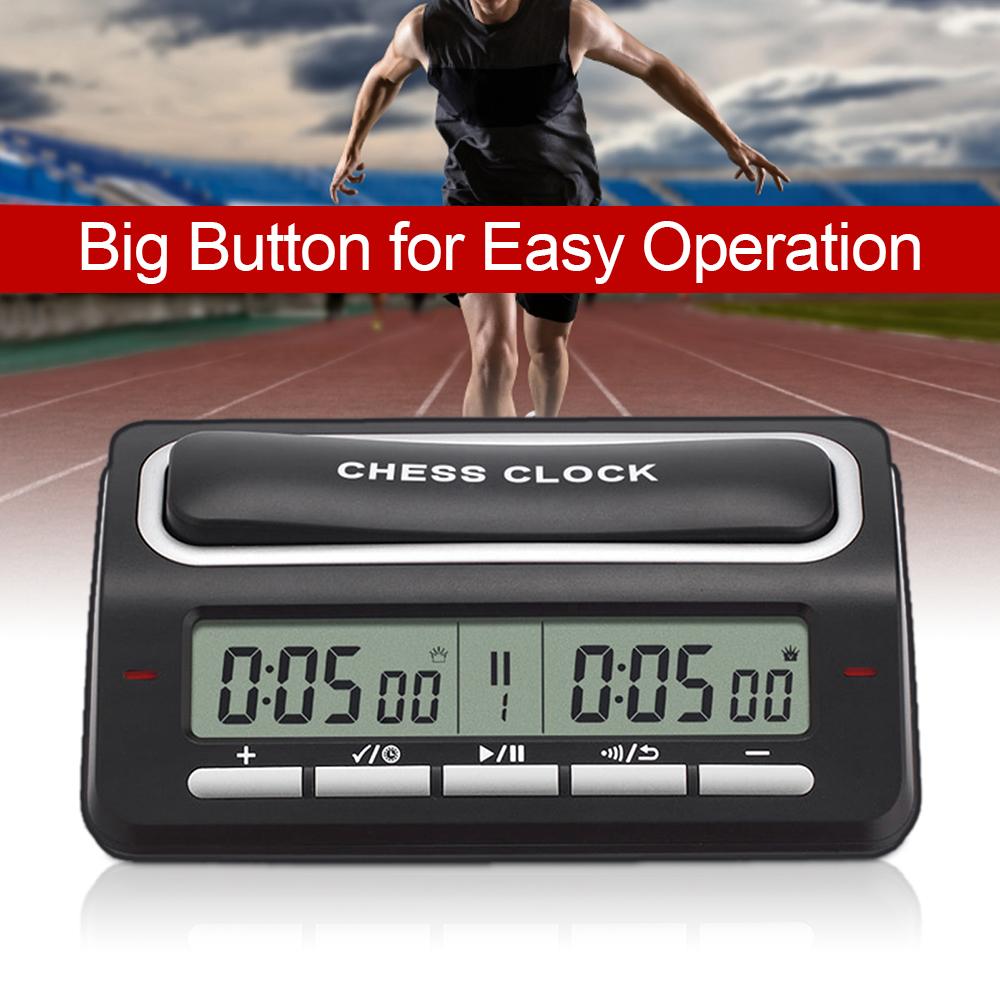 Digital Chess Clock Chess Game Timer with LED Indicator 39 Pre-set Timing System for International Chess