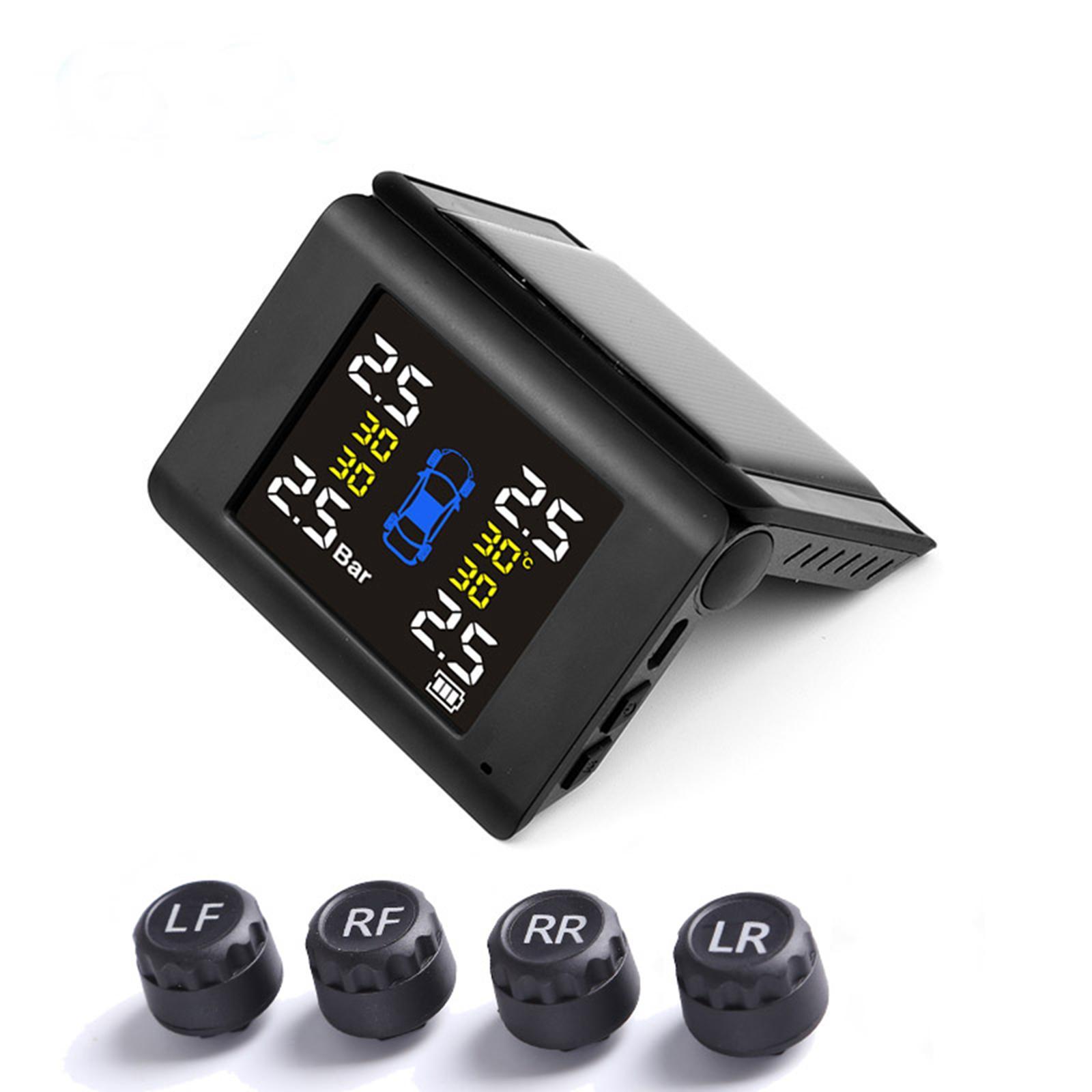 Car Tire Pressure Monitoring System with 4 Sensors Digital Fits for Truck