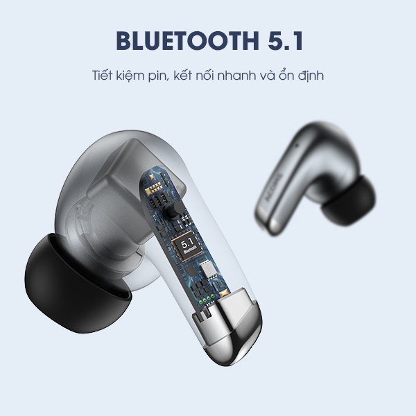 Tai Nghe Bluetooth ACOME Airdots T8 Thiết Kế In-Ear Chất Âm Rõ Nét Cảm Ứng Thông Minh - Hàng Chính Hãng