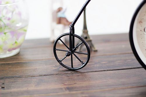 đồng hồ để bàn xe đạp bánh cao cổ điển 1218