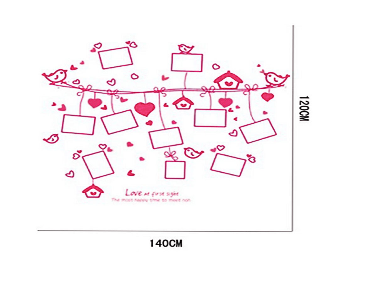 Decal dán tường - Khung ảnh trái tim AM9047
