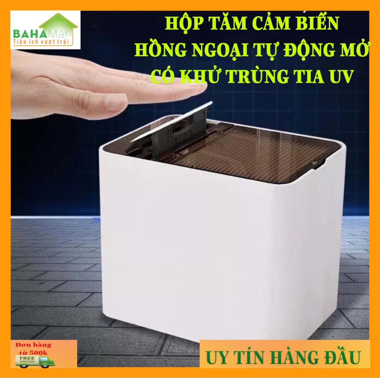 HỘP TĂM CẢM BIẾN HỒNG NGOẠI TỰ ĐỘNG MỞ CÓ KHỬ TRÙNG TIA UV BAHAMAR tự mở khi có chuyển động để tăm được đẩy ra g nghệ thông minh mới dùng cảm ứng đ