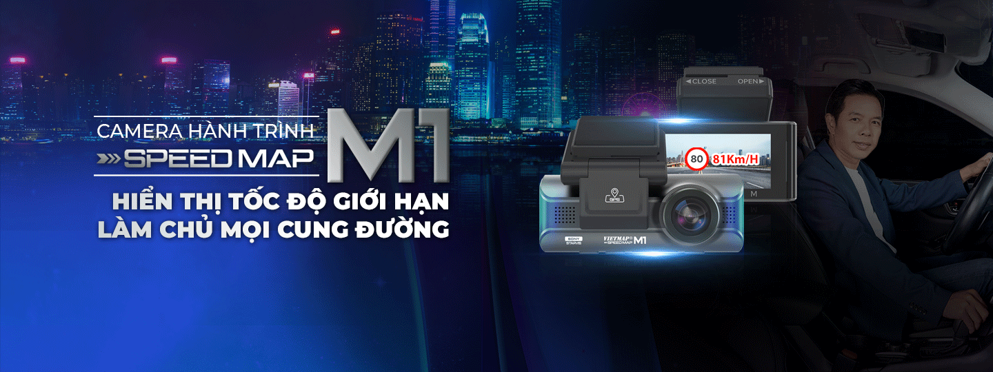 Camera Vietmap SpeedMap M1 - Cảnh báo tốc độ giới hạn - Cảnh báo Vượt tốc độ - Ghi hình 2K hành trình ô tô -  hàng chính hãng