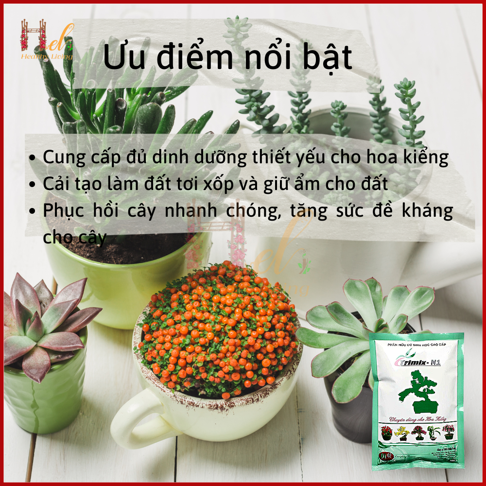 Phân Bón Hữu Cơ Chuyên Bón Cây Kiểng 700G - Điền Trang - Phân Viên Tan Chậm Bón Gốc