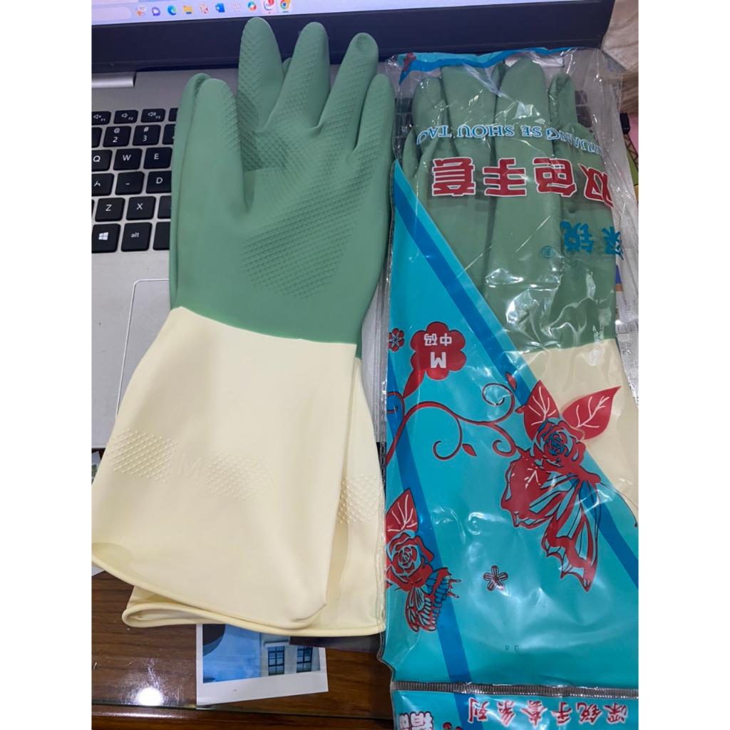 Găng Tay Cao Su Rửa Chén Bát Siêu Hai Màu