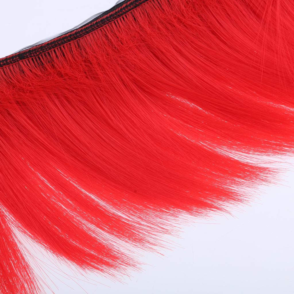 Motorcycle Adhesive Hair Skinhead Costumes Red