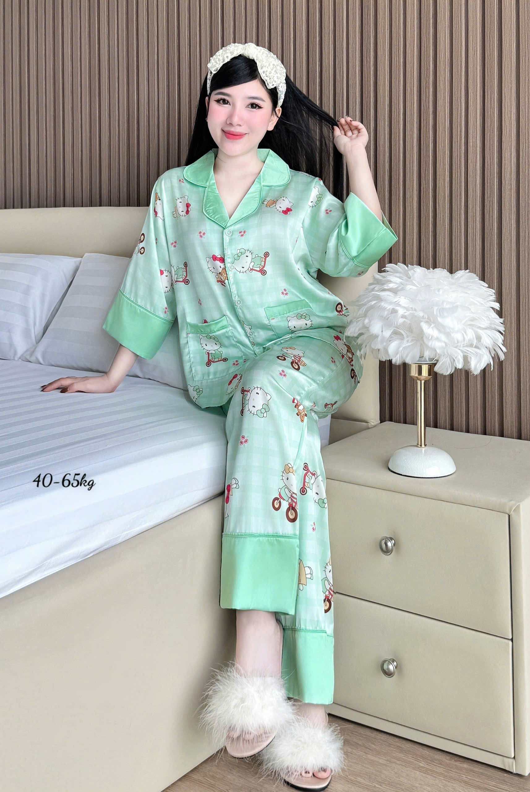 [NN Pijama] Đồ ngủ nữ mặc nhà pijama tay lở lụa latin cao cấp