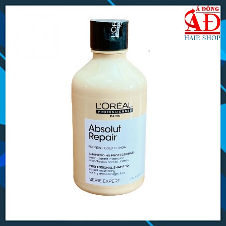 Bộ dầu gội xả phục hồi tóc L'oreal Serie Expert Lipidium Absolut Repair Instant resurfacing 300ml