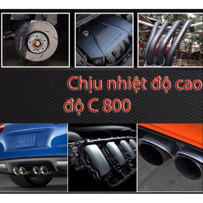 Sơn chịu nhiệt độ cao 800 độ C, dùng cho pô xe ô tô, xe máy (đen nhám)