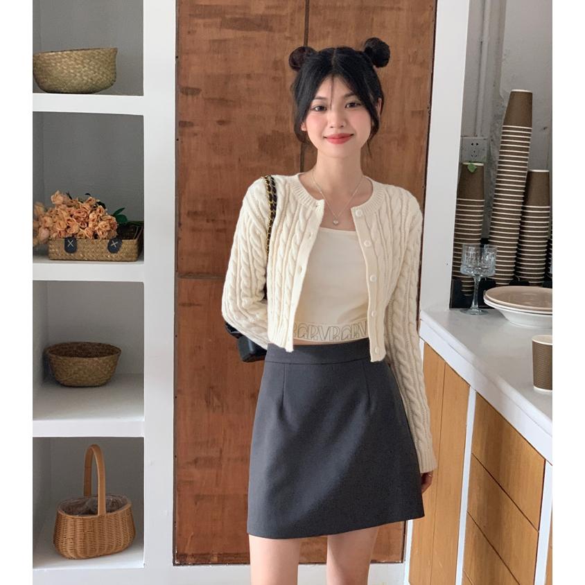 Áo KHOÁC len nữ cardigan dệt kim croptop VẶN THỪNG phối nhiều kiểu sang trọng