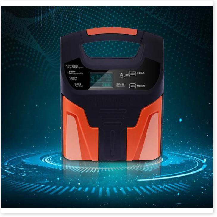 Thiết bị sạc bình ắc quy 12v/24v xe máy, ô tô, xe tải