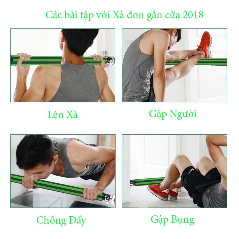 Xà đơn treo tường có chốt chống xoay cải tiến mới sản xuất 2019(65-85cm)(85-125cm)