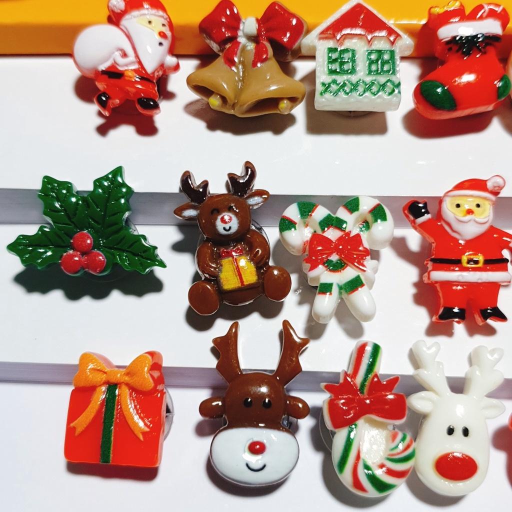 Sticker trang trí dép cross / nút gắn hkdesign mẫu về giáng sinh NOEL gắn sục/ duet nữ (1 cái)