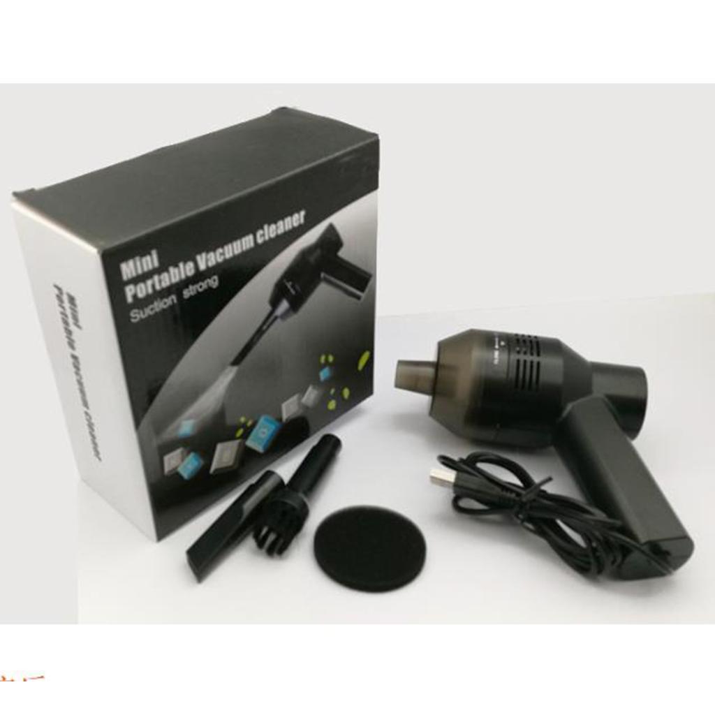 Mini USB Electric Vacuum Cleaner Kit Computer Keyboard Vacuum Sweeper Black