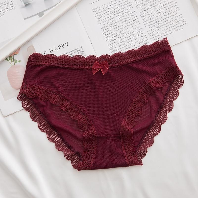 Set 5 quần lót ren lưới nữ kháng khuẩn sexy QLN10