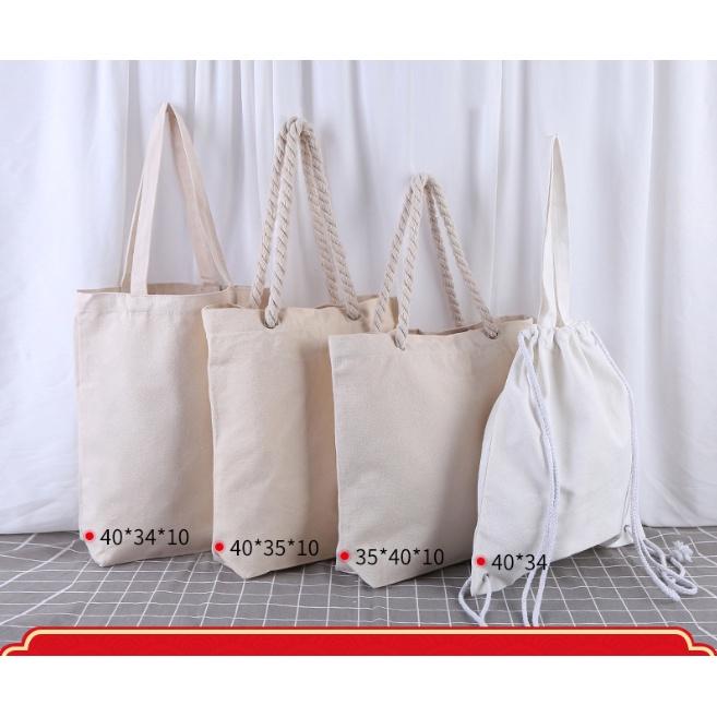 Túi vải canvas màu trắng nhiều kích thước Trương Gia Túi Vải - Túi Canvas