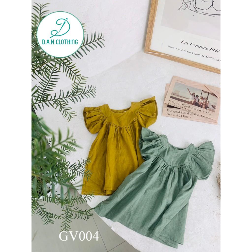 Váy Bé Gái Cánh Tiên Điệu Đà Màu Xanh Oliu Cho Bé Từ 8 đến 25Kg
