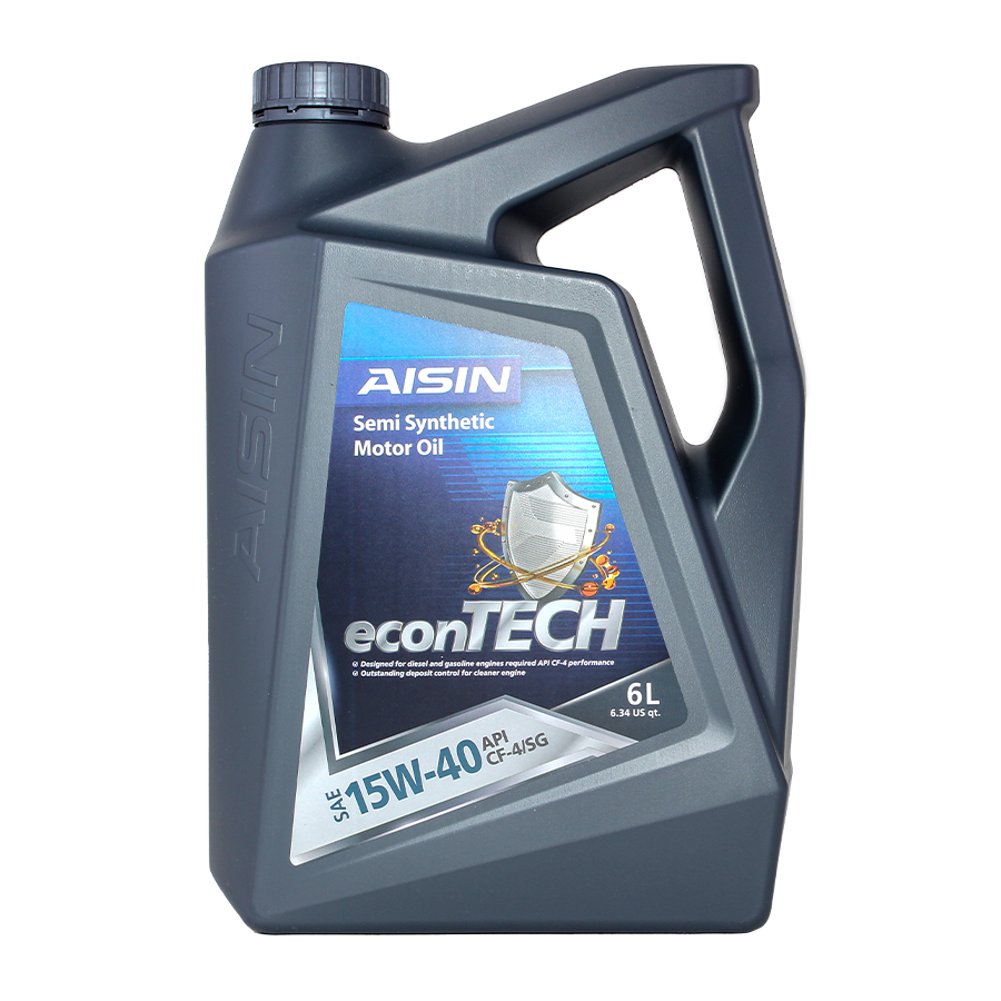 Nhớt Động Cơ AISIN ECSF1546P 15W-40 CF4 / SG Econtech+ Semi Synthetic 6L