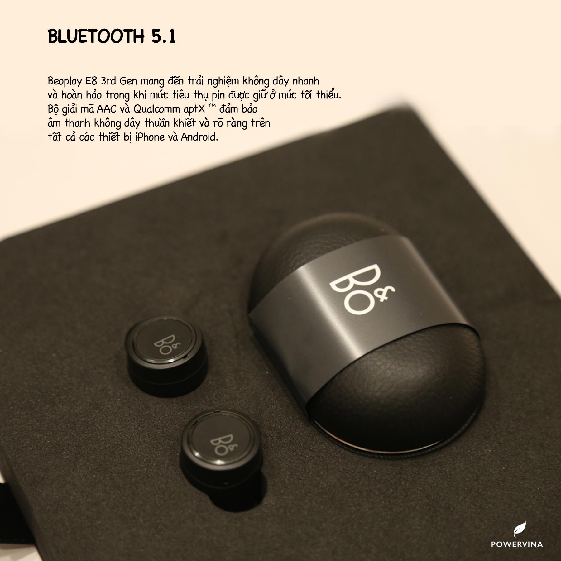 Tai nghe Bluetooth Beoplay E8 3.0 Black - Hàng chính hãng