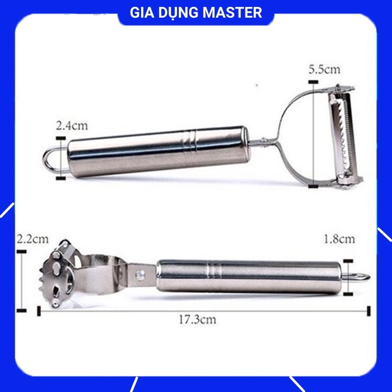 Đồ nạo rau củ quả, dụng cụ gọt hoa quả cầm tay loại 2 lưỡi, chất liệu INOX, đa năng thiết kế an toàn, tiện dụng