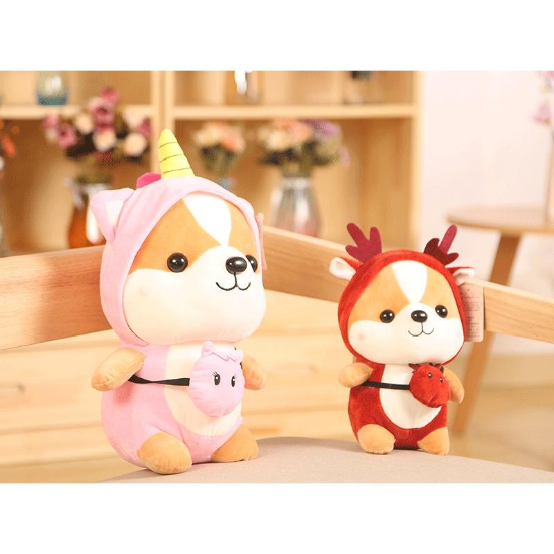 Đồ chơi cho bé chó bông shiba cosplay cute