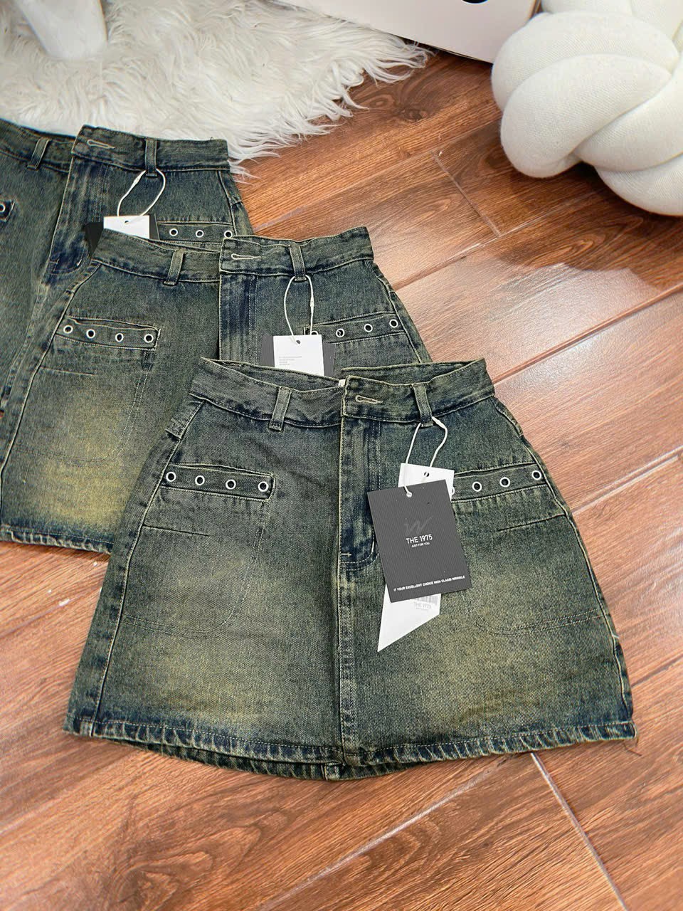 Chân váy chữ a dáng ngắn Cun Fashion chất liệu jean cotton dày dặn,size S/M/L chuẩn form, kèm lót trong thời trang MQC5