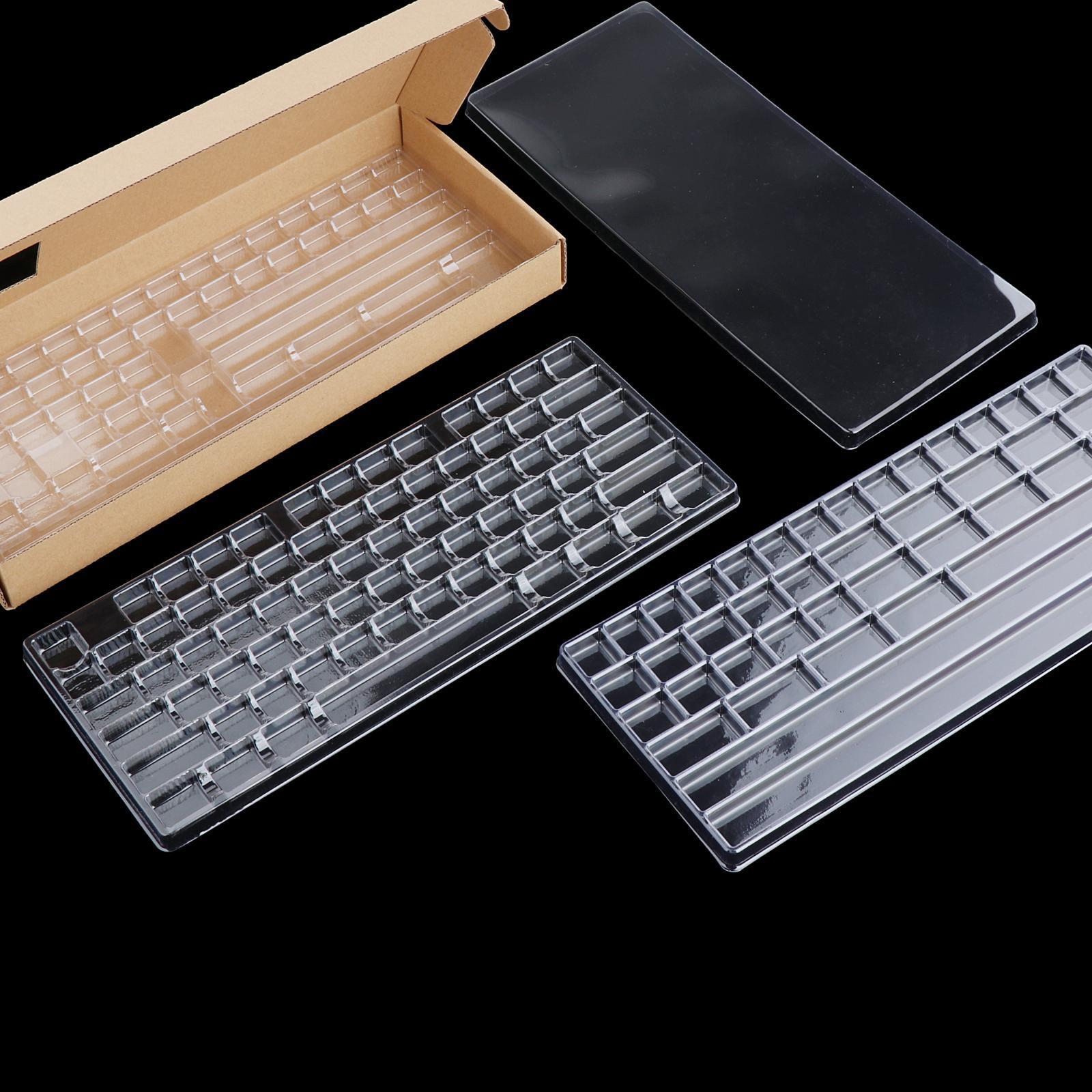 2 Layers Keycap Storage Box Dustproof Lid Compartment Keyboard Set Storage