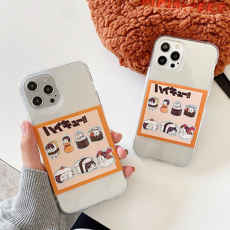 Ốp Lưng Case iPhone Dẻo Siêu Trong Dẻo Không Ngả Màu Shusi Haikyuu Cho 7G/8G đến 12 Promax