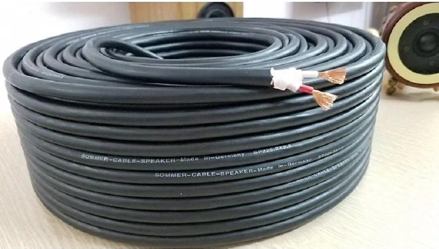 Dây loa 2x1.5mm2, dây đồng nguyên chất, 5m dây Sommer germany, day loa monster day loa sommer day loa tot day loa van