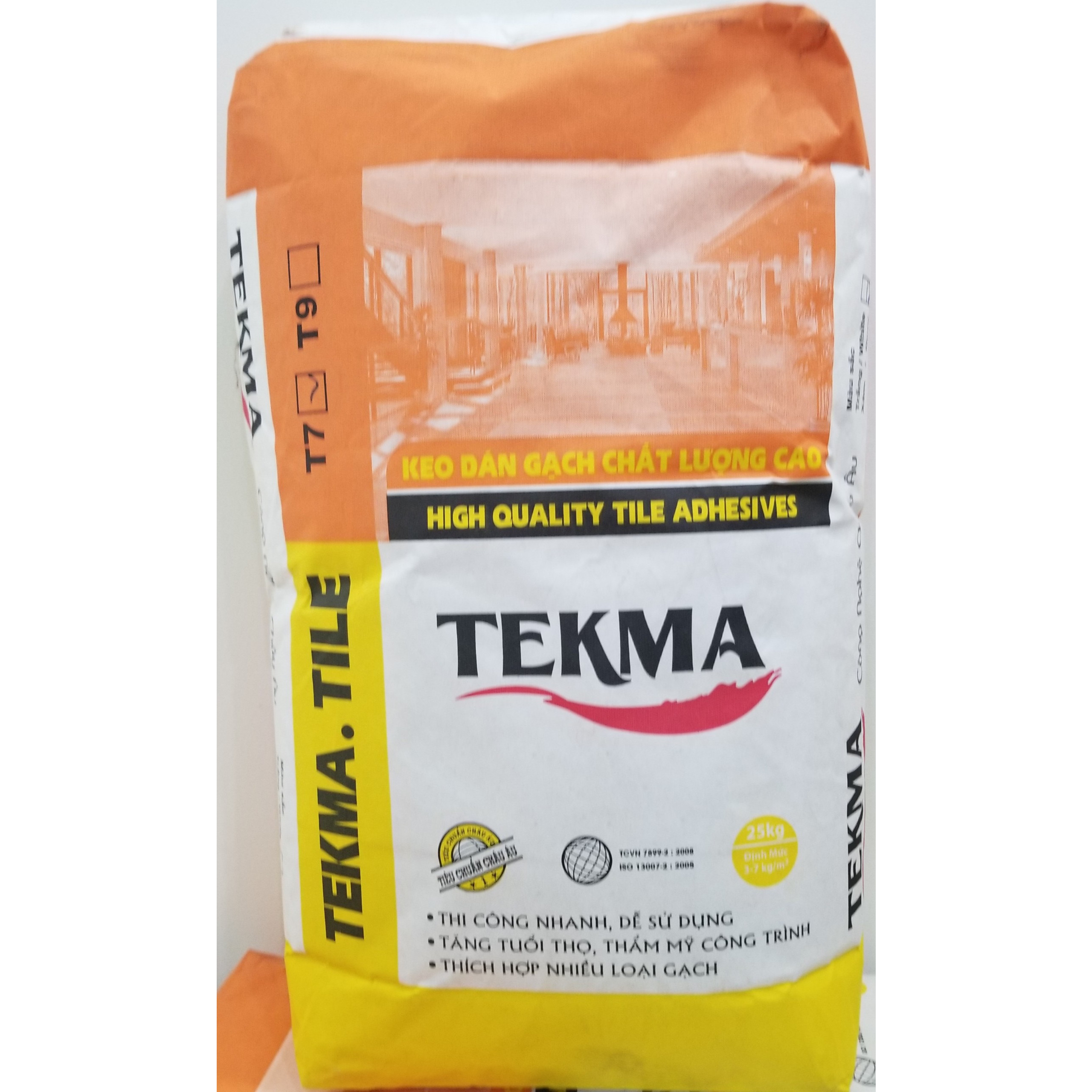 Keo Dán Gạch Tekma Tile T7X - Bao 25kg - Màu Xám