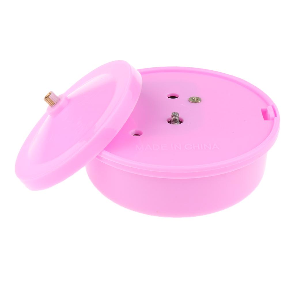 Pink Round Rotating Music Box Base for Kids Clay Craft Educational Kids Toy