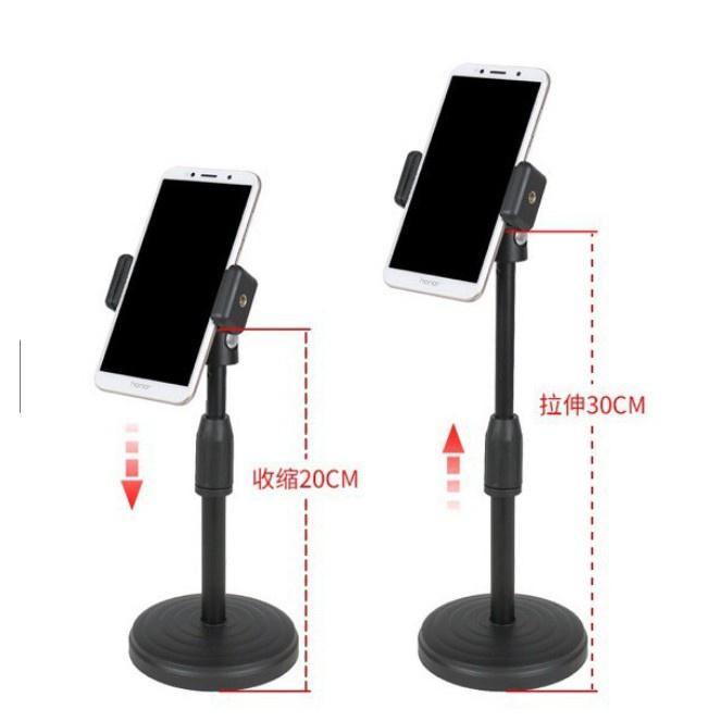 Giá đỡ diện thoại xoay 360 độ để bàn kẹp điện thoại livestream xem video học online.