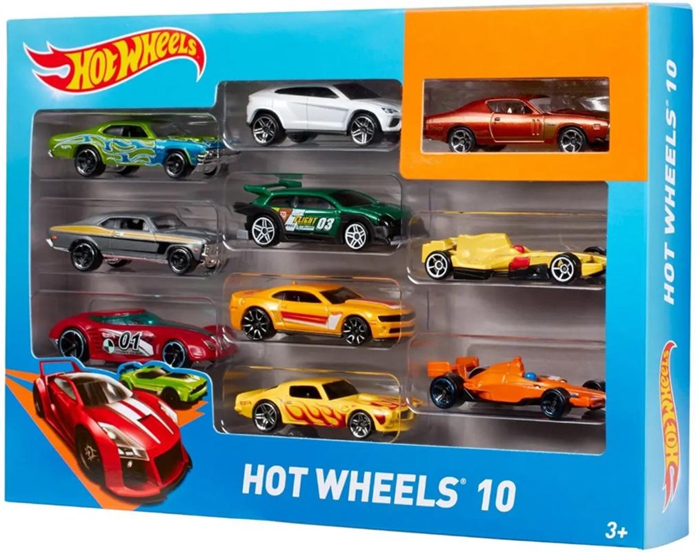 Bộ 10 Siêu Xe Hot Wheels Nhiều Màu 54886 (Mẫu Màu Bên Trong Giao Ngẫu Nhiên)