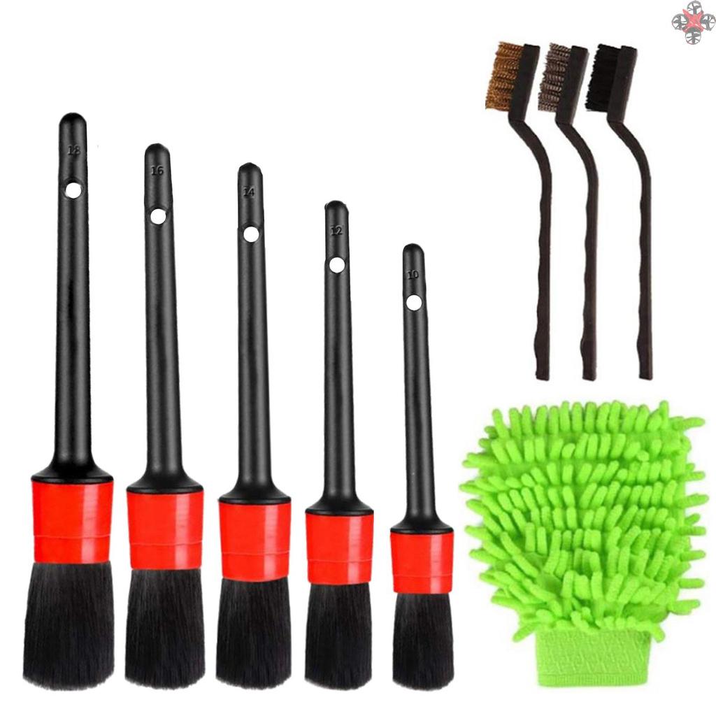 Set 9 Cọ Vệ Sinh Xe Hơi Chuyên Dụng